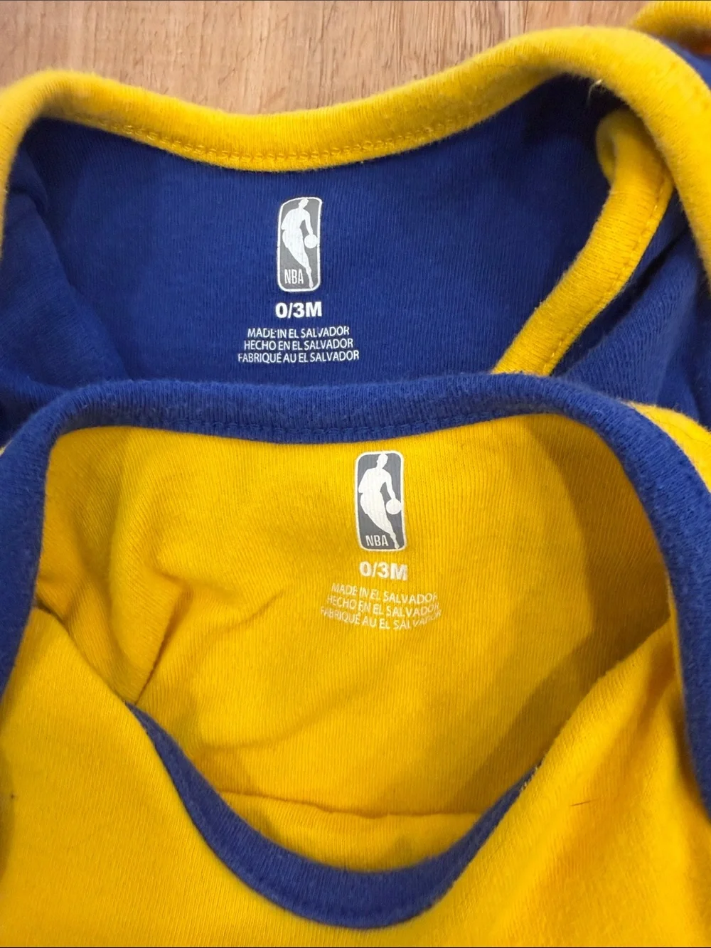 NBA Warriors Girls Blue & Yellow Romper Set